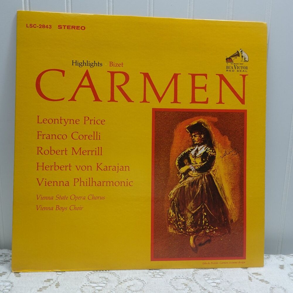 Bizet – Carmen Highlights LP Record 1964 RCA Victor Classical Opera 33 RPM